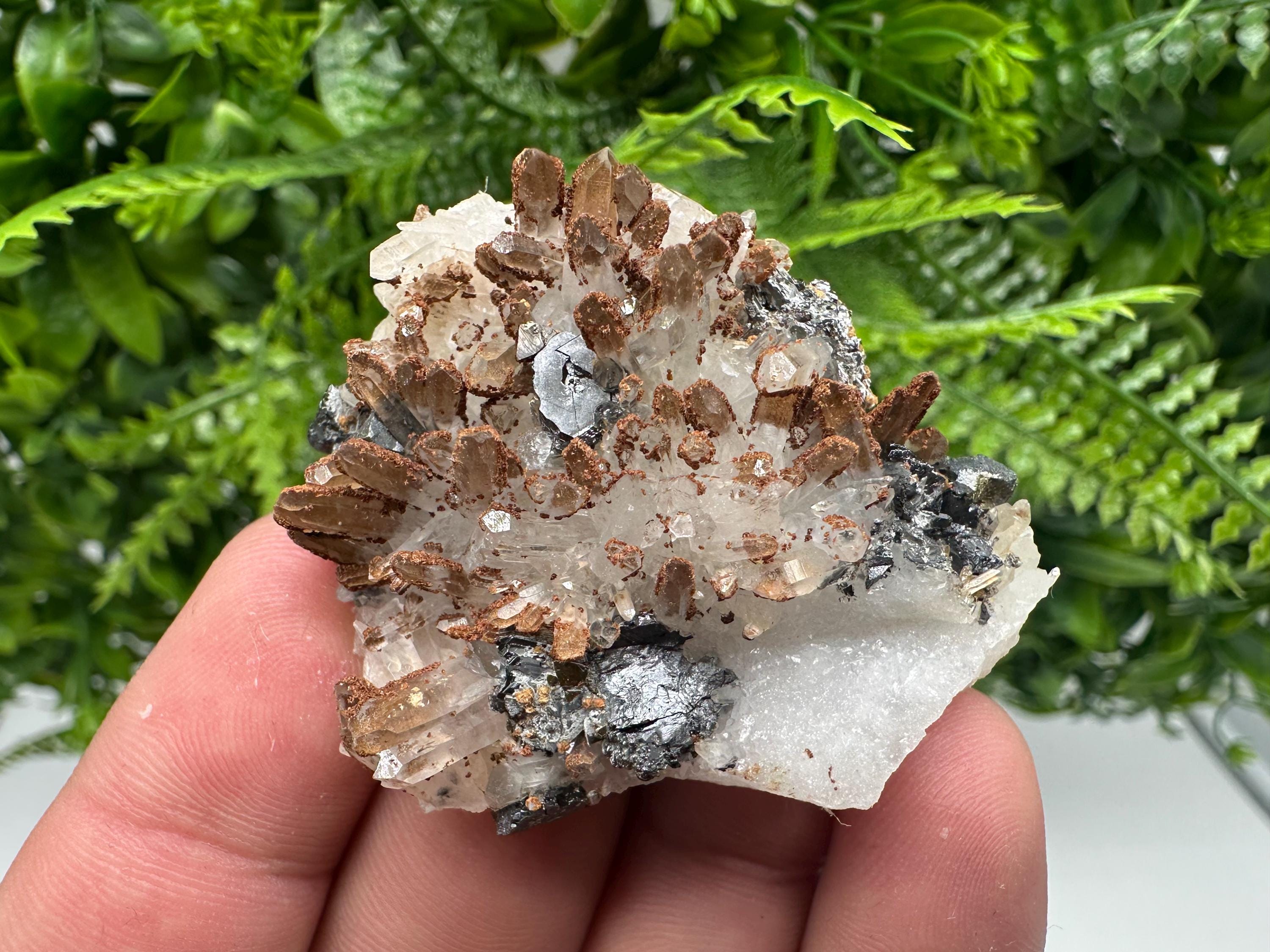Quartz Sphalerite Siderite Specimen: Bulgaria Home Decor Stone