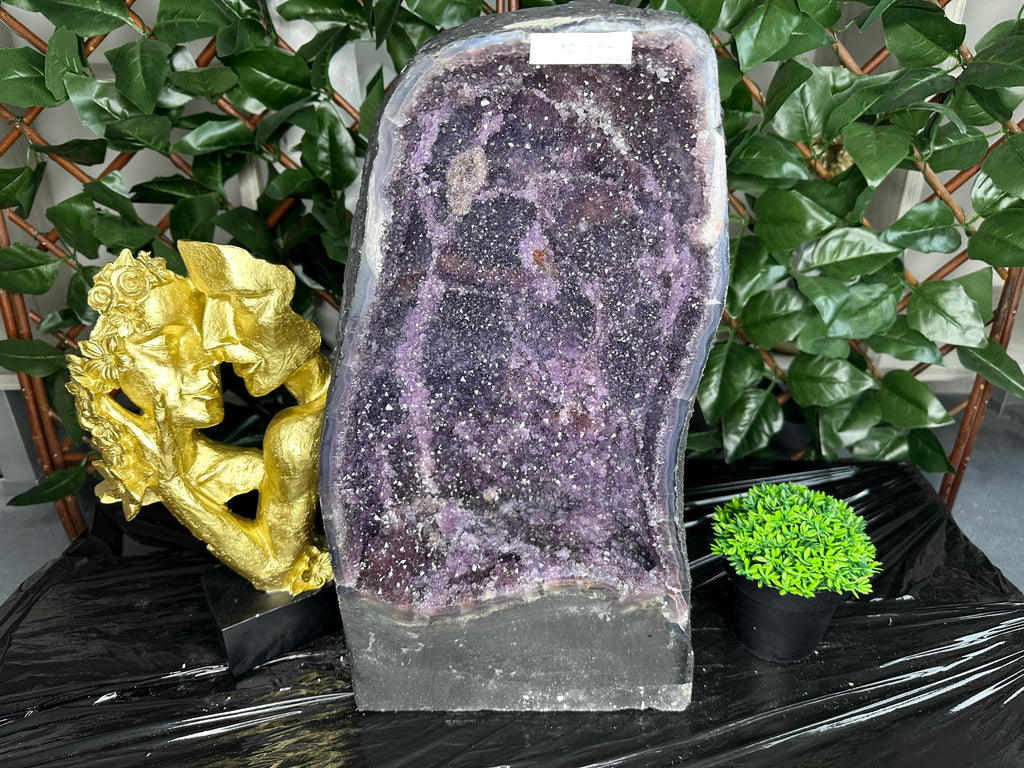 Large Amethyst Geode, Brazil Mineral Specimen, Purple Quartz