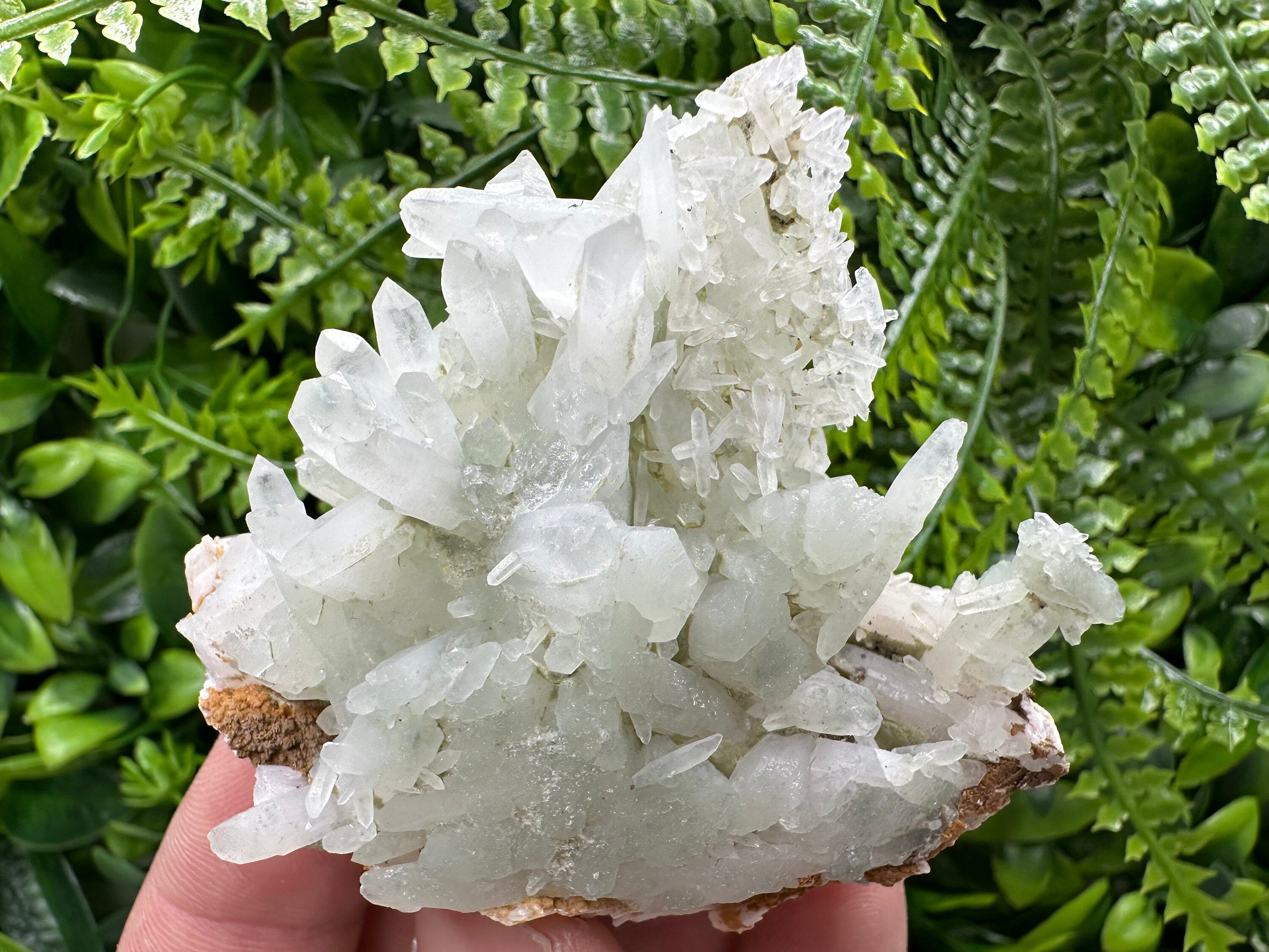 Quartz with Chlorite, Rhodochrosite and Siderite: Natural Crystal Home Decor Stone