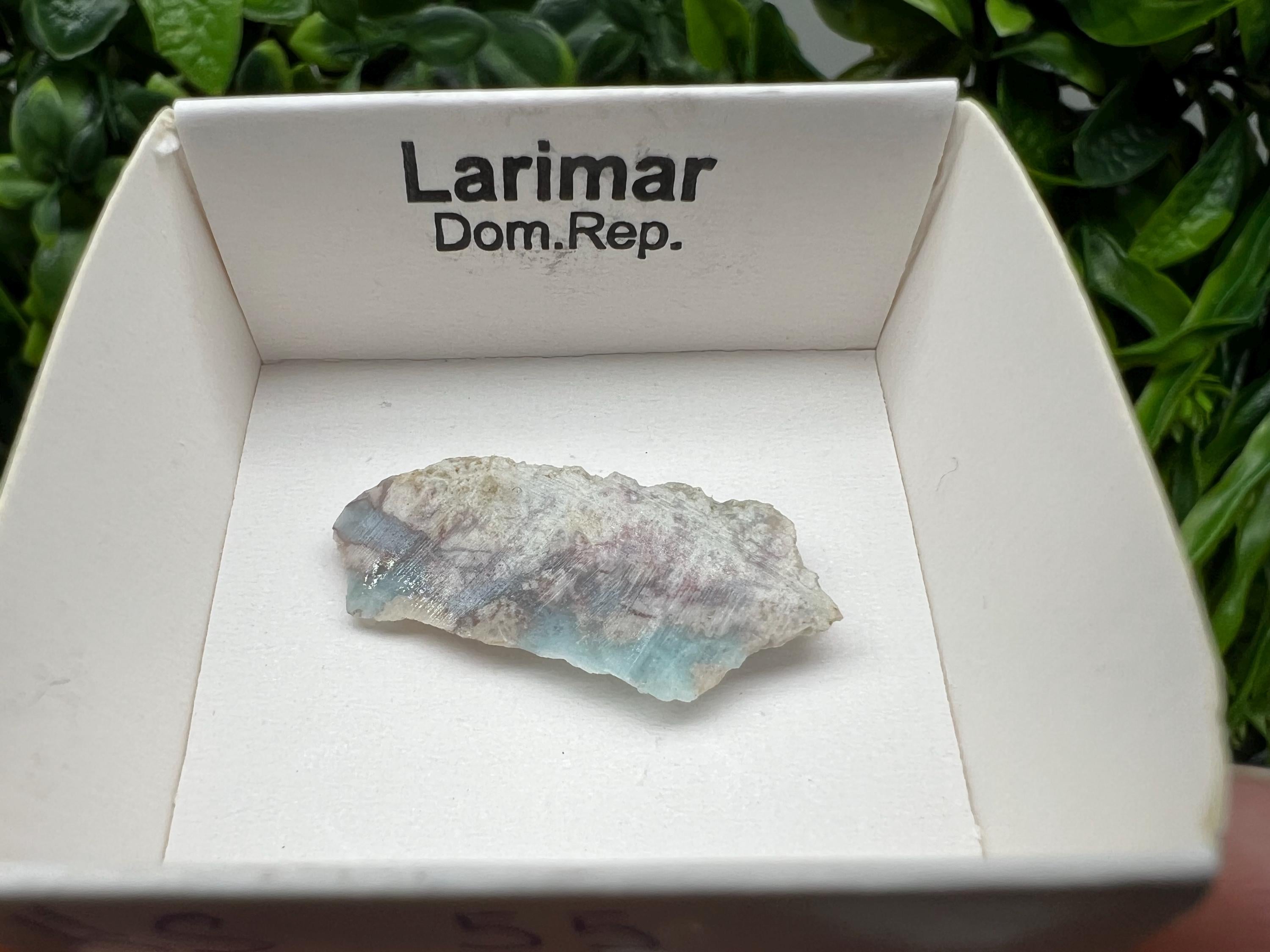 Rare Raw Larimar Specimen: Dom. Rep. Crystal (30/15mm)