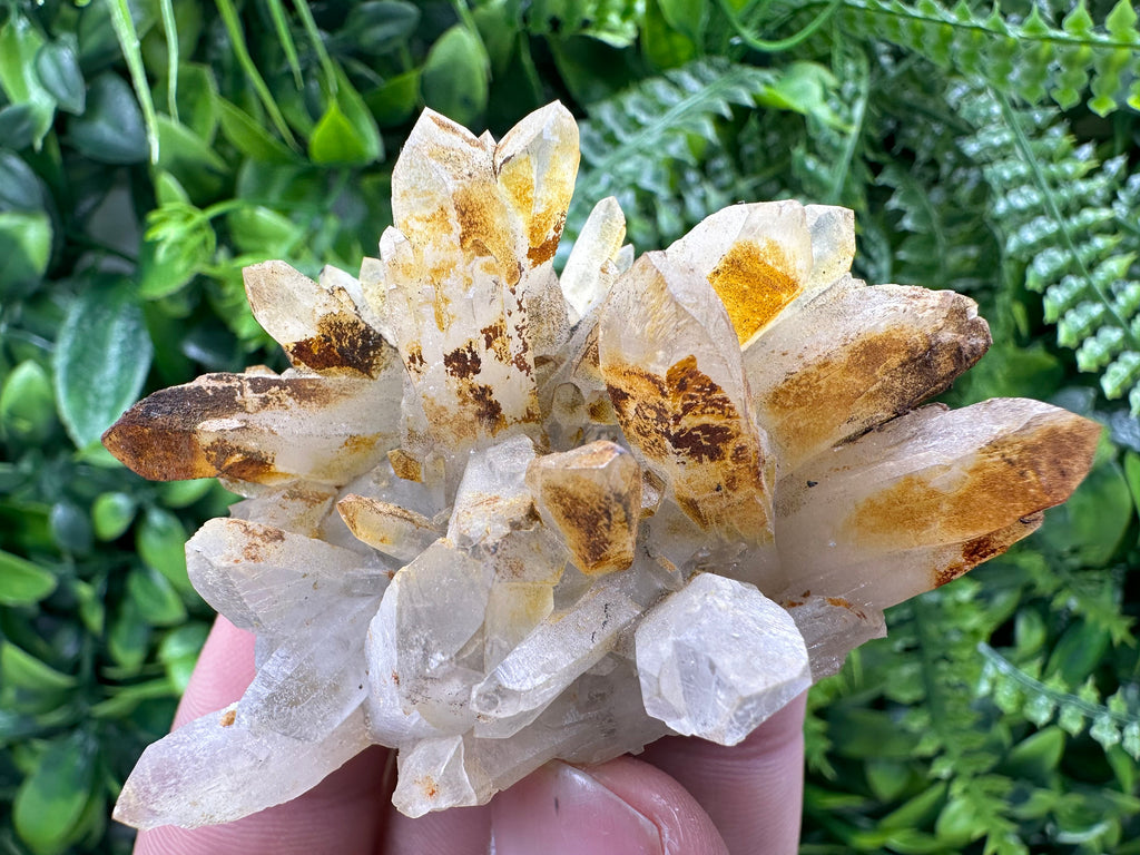 Limonite Coated Quartz Crystal - Natural Mineral Specimen