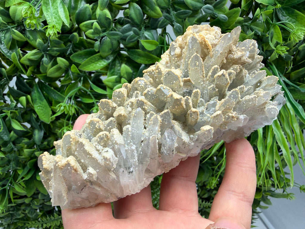 Stunning Transparent Quartz on Chlorite Matrix white Calcite from Borieva mine,Madan,Bulgaria,collection mineral specimen,home decor,gift