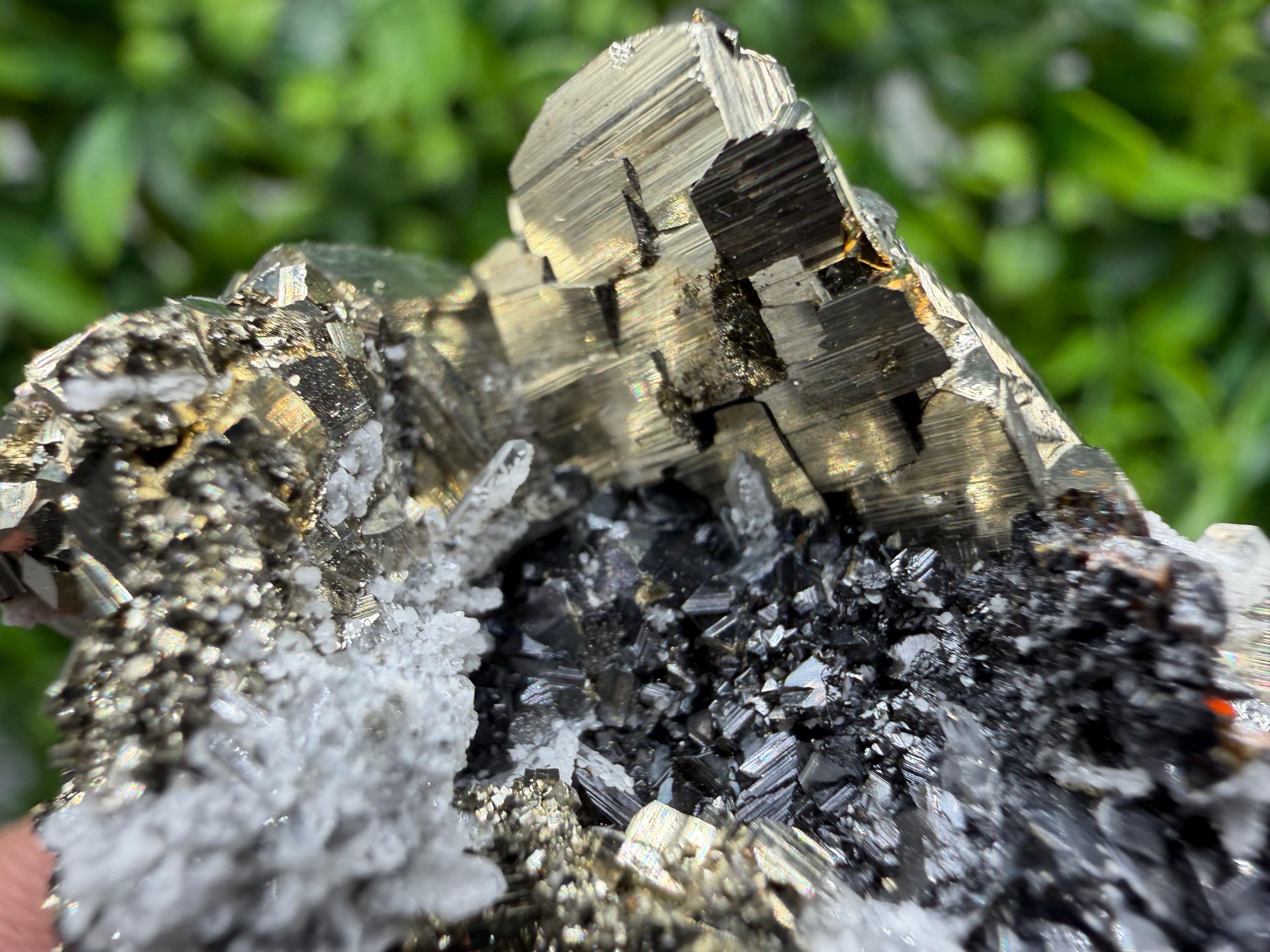 Pyrite Sphalerite Quartz  Mineral Specimen, Krushev dol Mine
