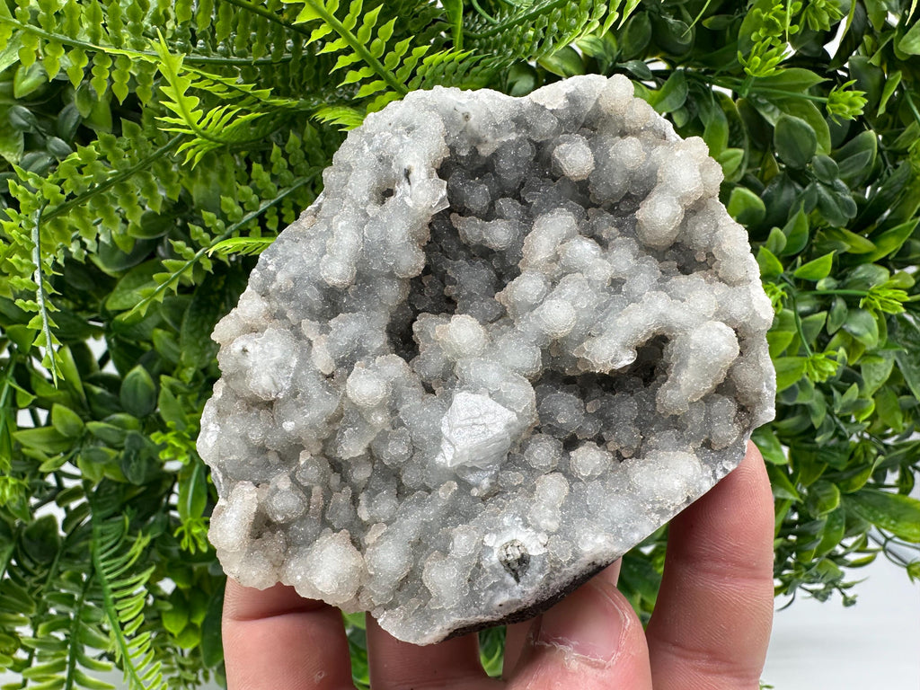Natural Chalcedony Specimen, India Crystal, Home Decor (11/9/4.5cm)