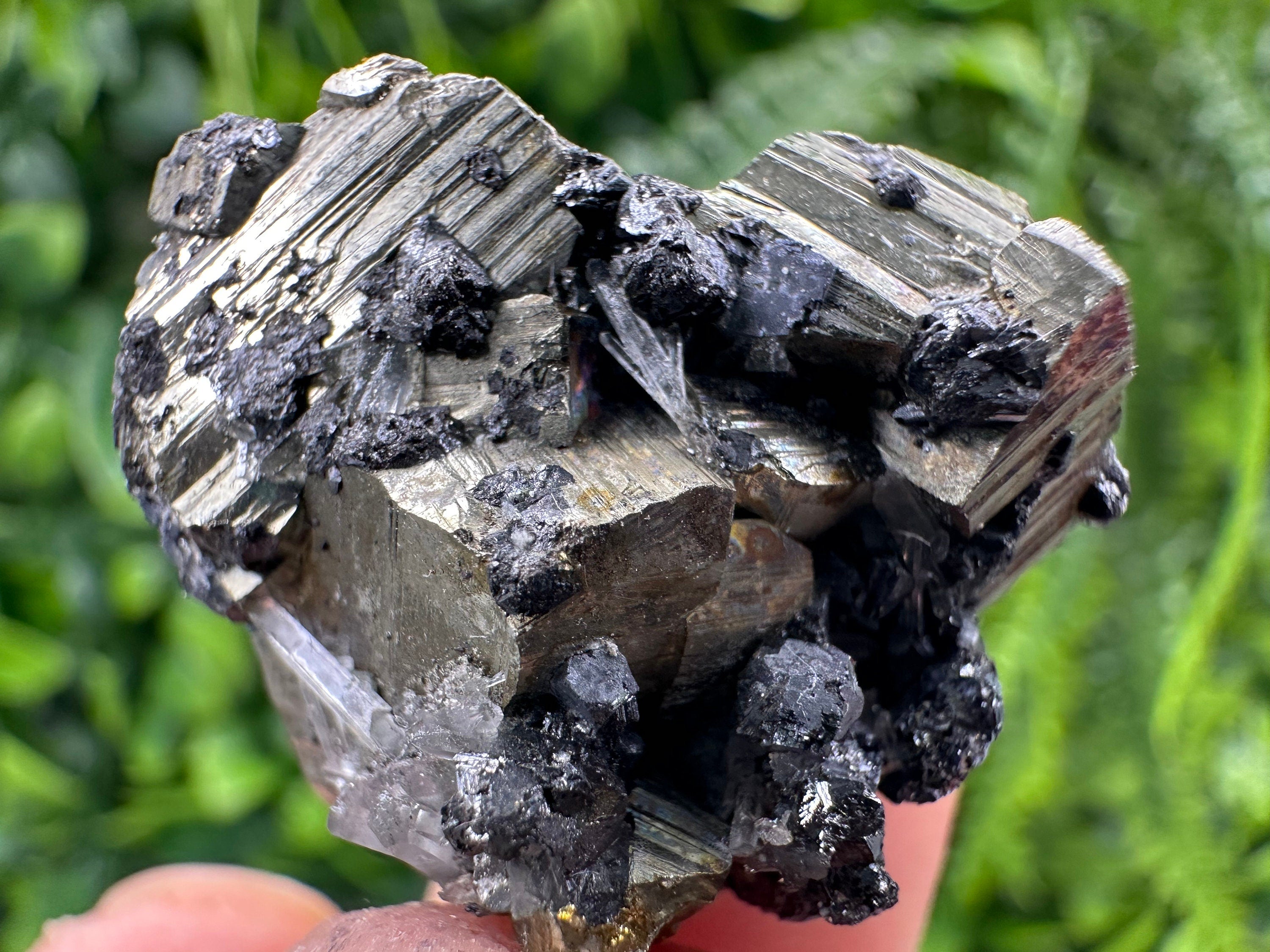 Shiny Pyrite Sphalerite Crystal: Borieva Mine, Bulgaria
