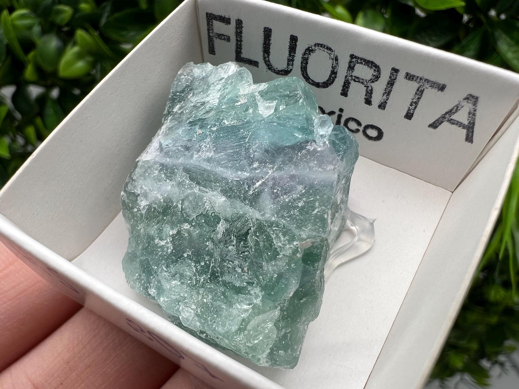 Rare Rainbow Fluorite Cube: Raw Crystal from Mexico, Vintage Meditation Stone