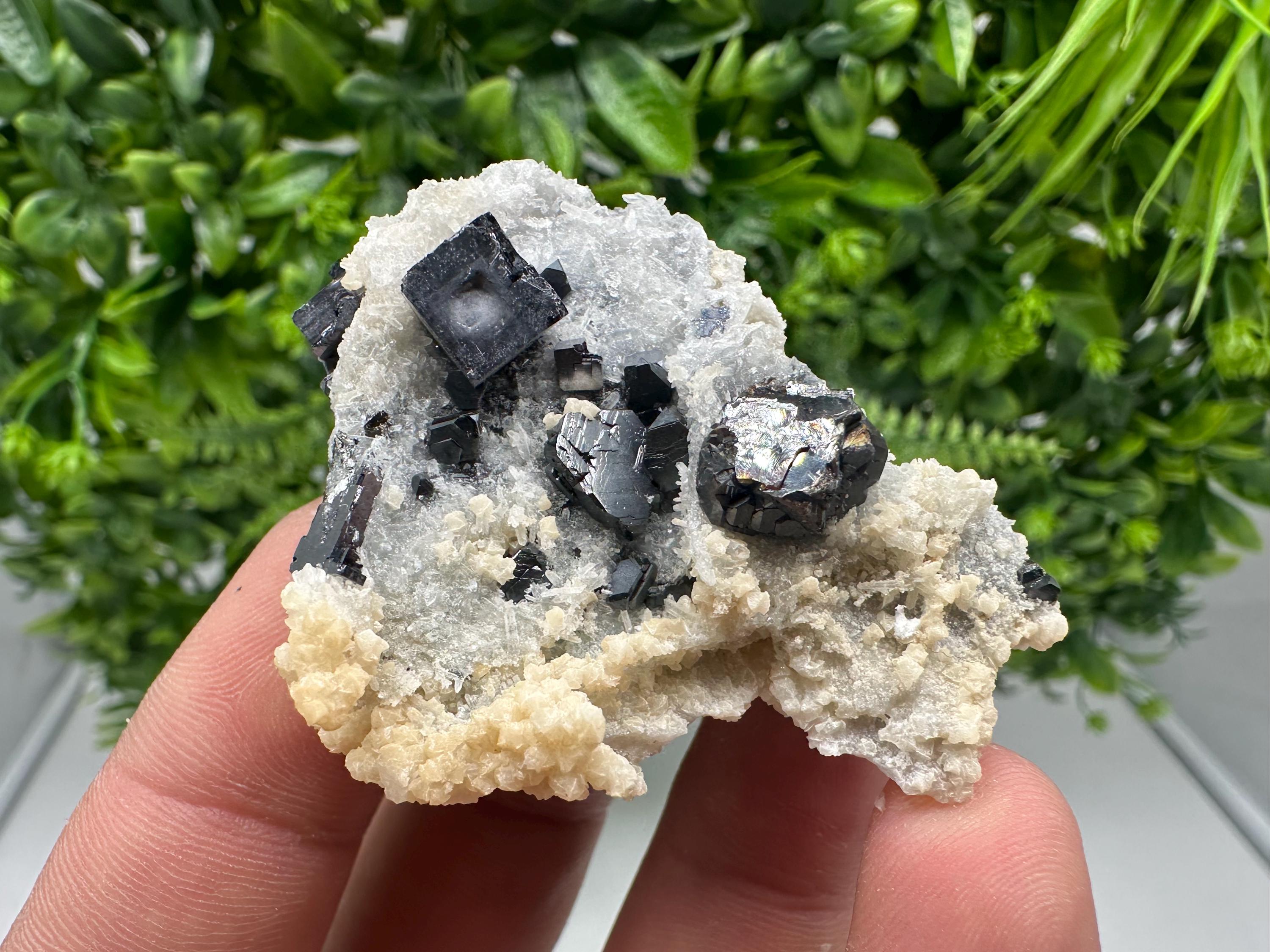 Collected Skeletal GALENA,Sphalerite,Quartz,Calcite from Krushev dol mine,Madan,Bulgaria,natural,collectible mineral specimen home decor