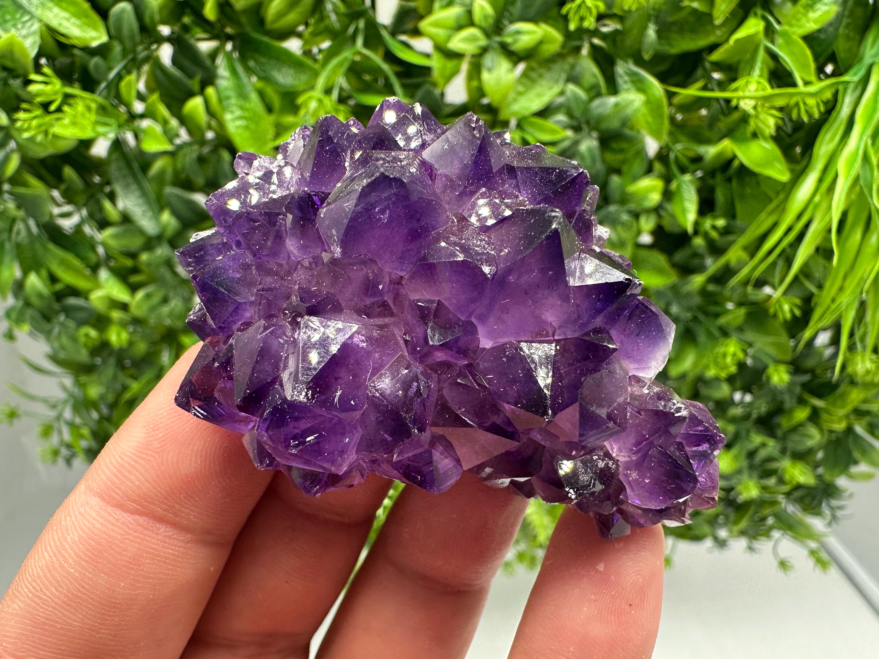 Uruguay Amethyst Cluster, Natural Purple Quartz Crystal, Home Decor