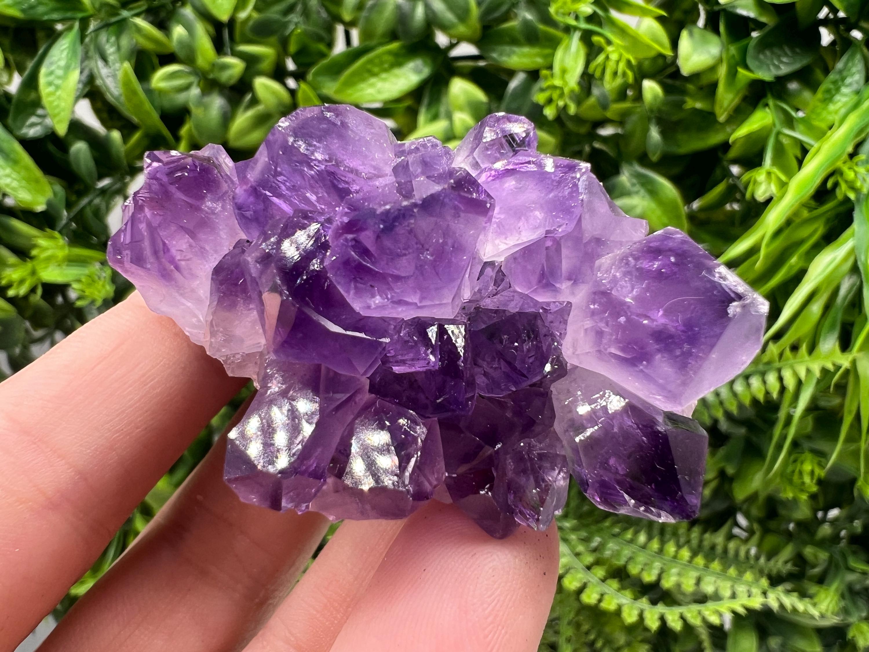 Uruguay Amethyst Cluster, Purple Quartz Crystal, Home Decor
