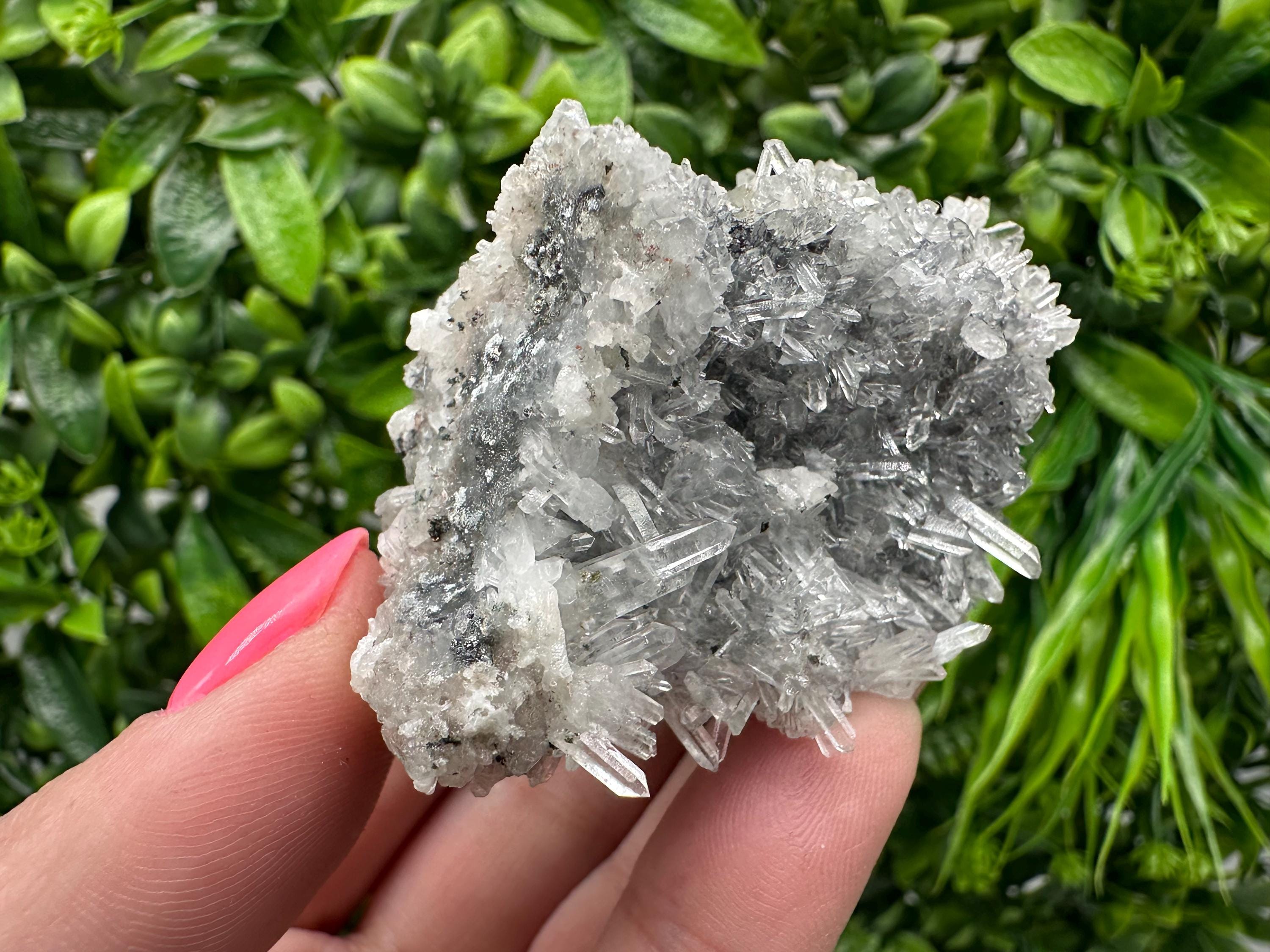Green Quartz Crystal Specimen, Chlorite Sphalerite Inclusions