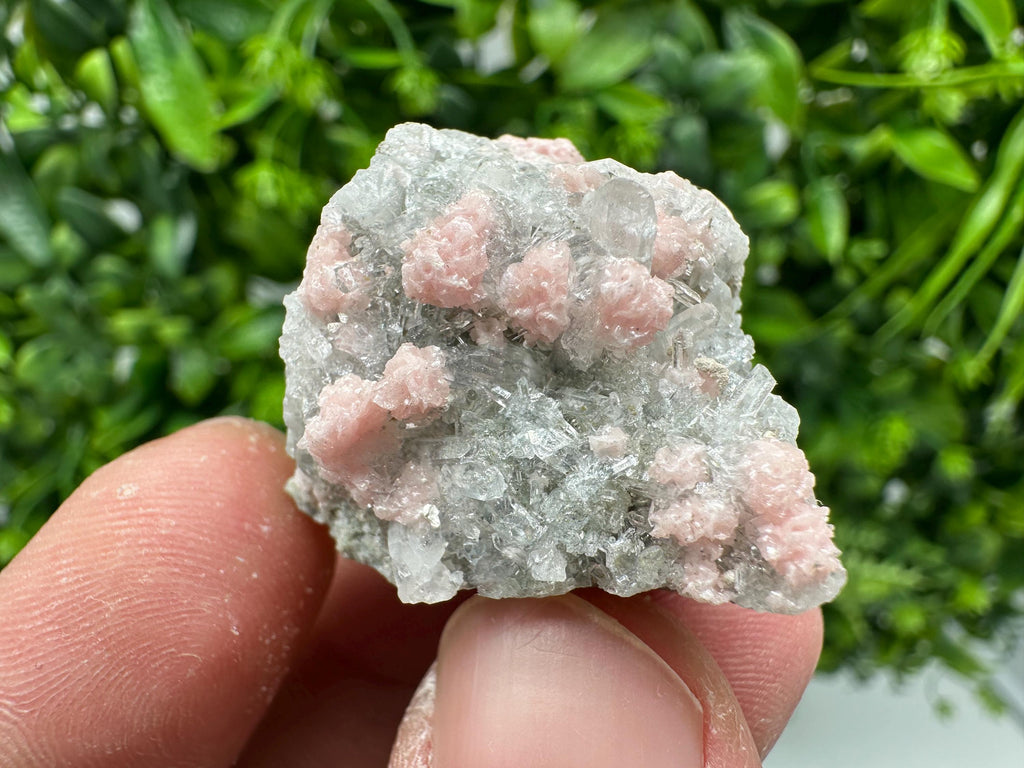 Rhodochrosite on Quartz Specimen, Starnica Mine, Bulgaria