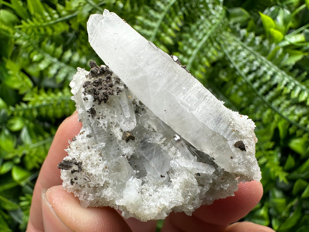 Quartz with Chalcopyrite: Natural Crystal Mineral Souvenir