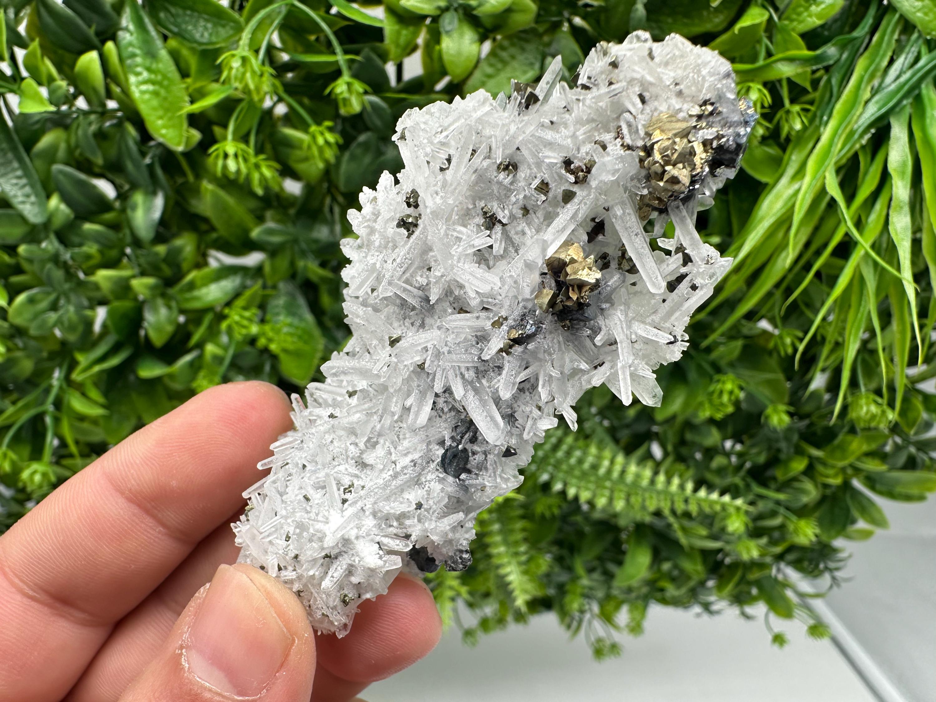 Aesthetic Natural shiny Galena whit Siderite and Quartz from 9 th September mine,Bulgaria,collection specimen,rare galena,Galena cluster