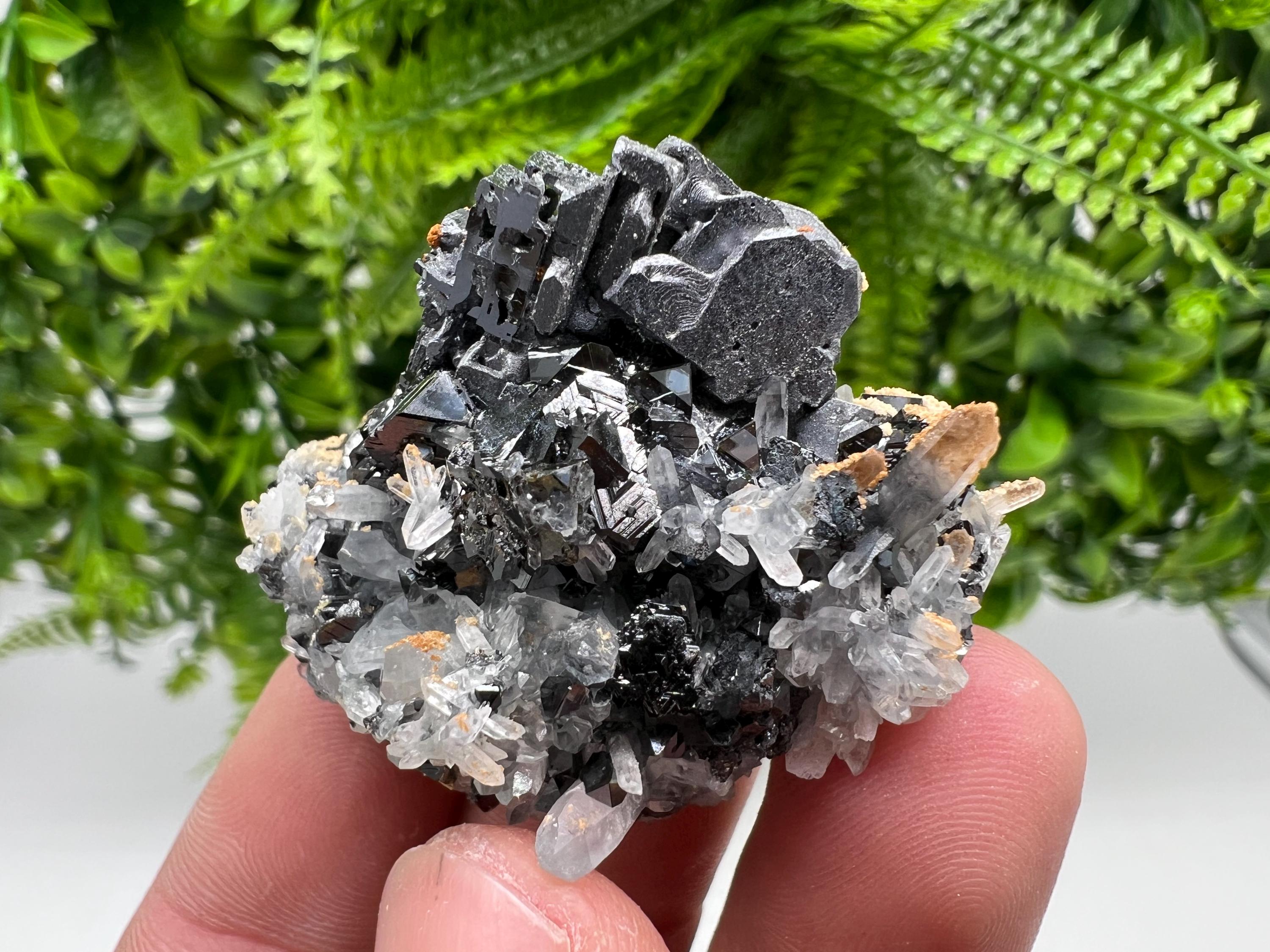 Galena Cluster with Siderite and Quartz, Bulgaria Mineral Specimen