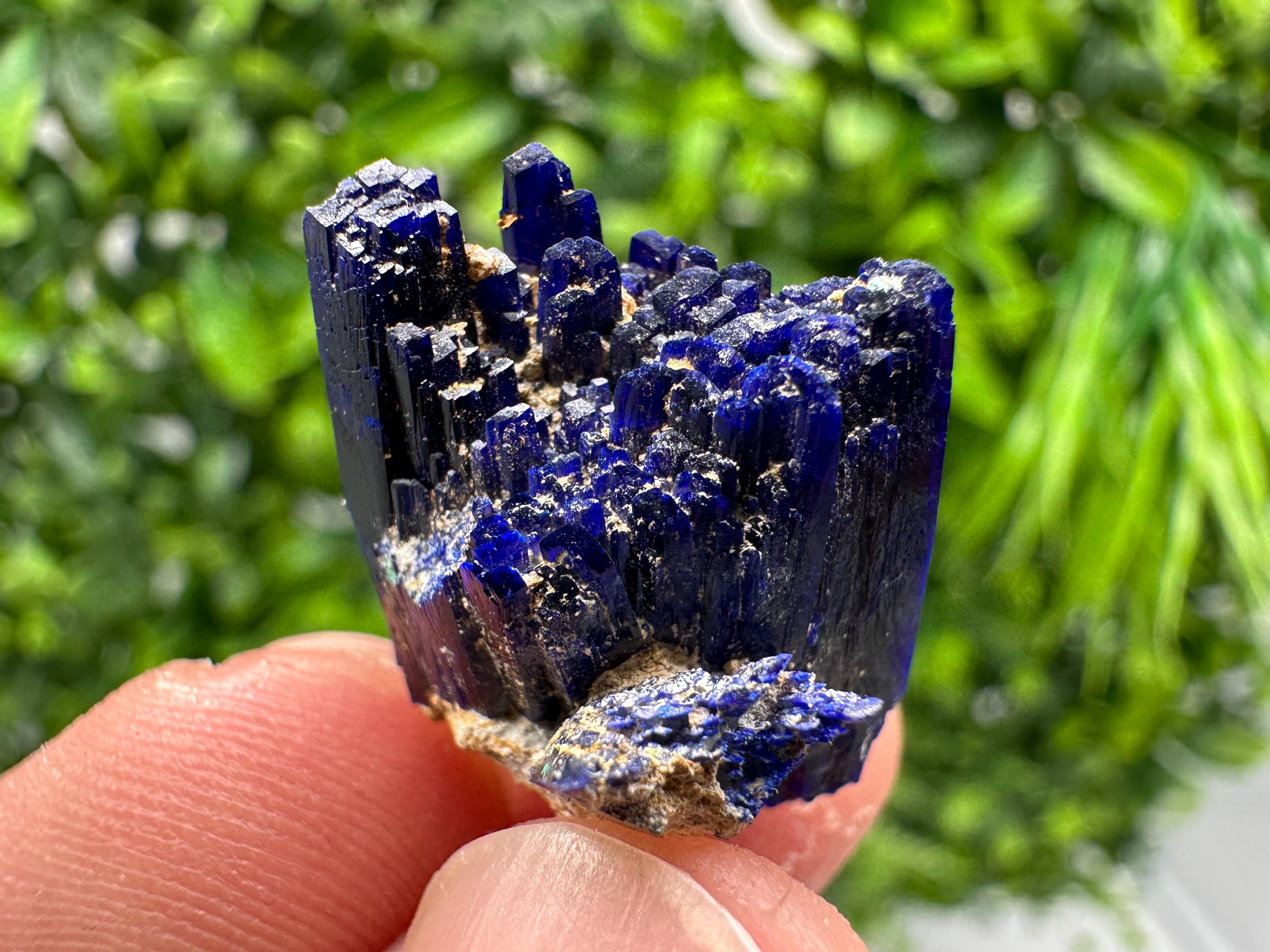 Crystallized Azurite-Kerrouchen,Morocco-Blue Azurite Specimen-High Quality Blue Azurite-Azurite Mineral Specimen, gemmy,lustrous of Azurite