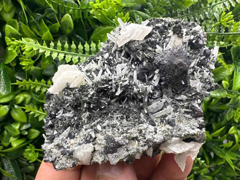 Sphalerite on Quartz Cluster, Borieva Mine Mineral Specimen