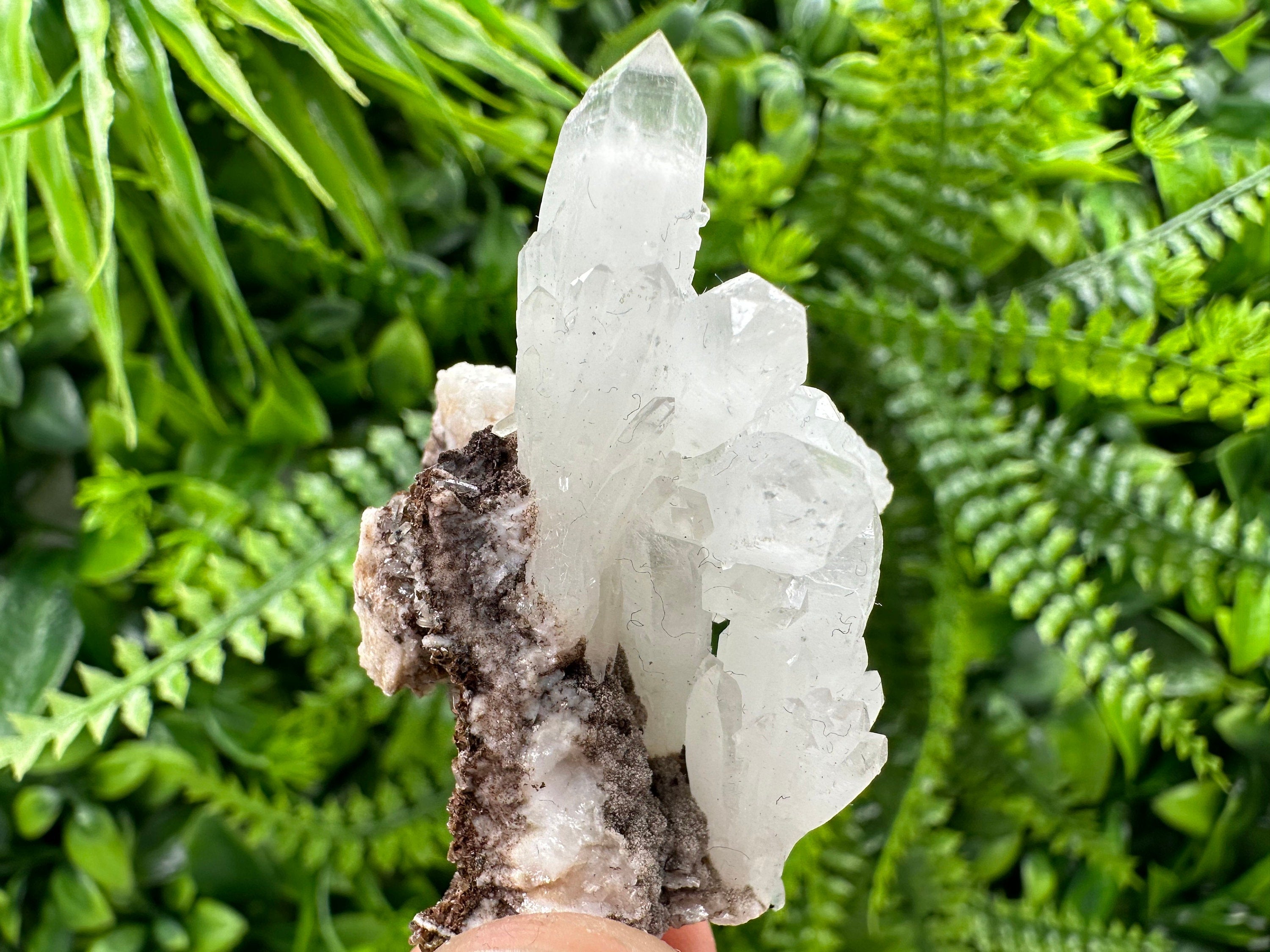 Quartz with Chlorite, Rhodochrosite and Siderite Mineral Specimen