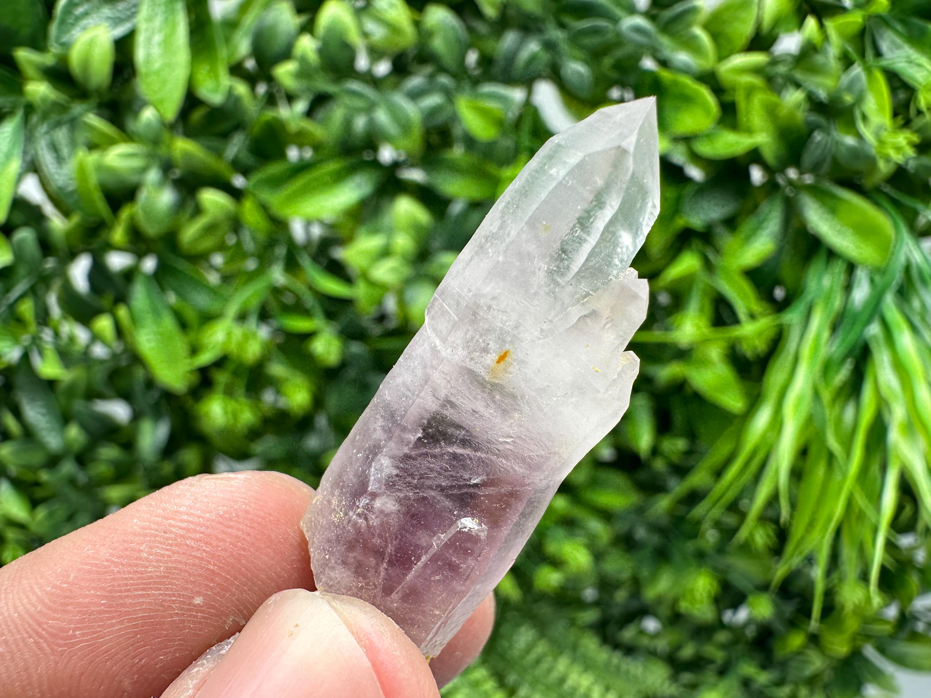 Amethyst Phantom Crystal with Cerussite - Madjarovo Mine, Bulgaria