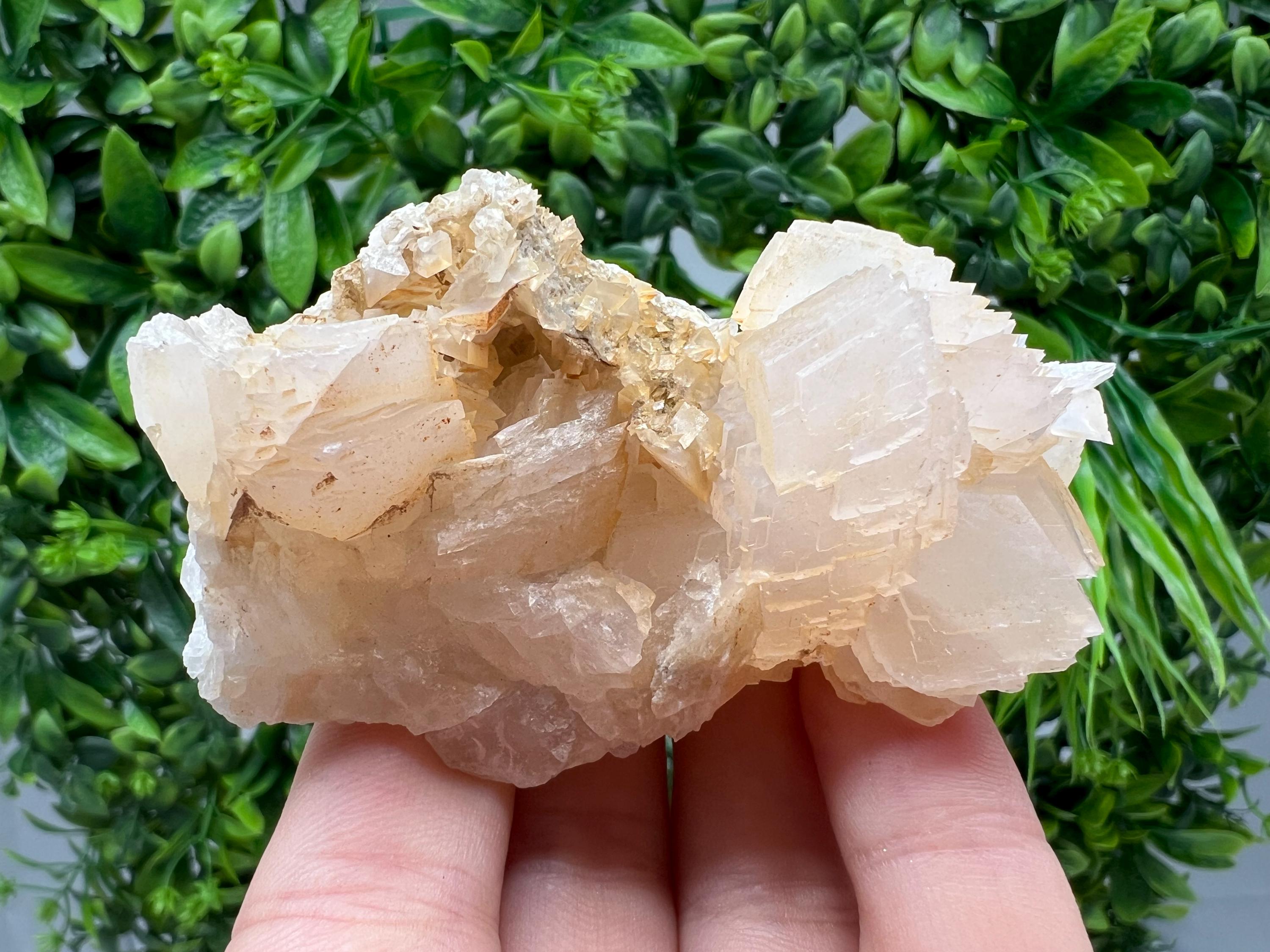 Quartz Crystal with Calcite and Chlorite: Borieva Mine, Bulgaria