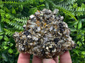Rainbow Pyrite Cluster on Sphalerite Quartz, Borieva Mine Mineral Specimen