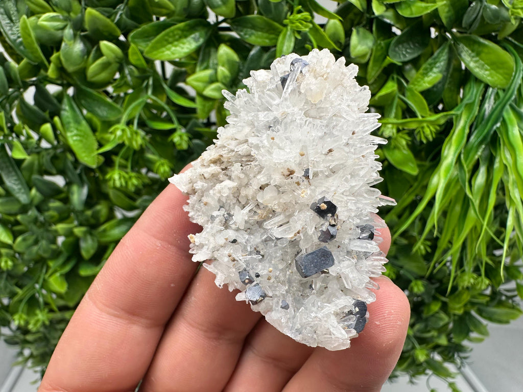Wonderful Calcite,Sphalerite,Galena on Needle Quartz from Borieva mine,Madan,Bulgaria,natural,collectible mineral specimen,home decor stone