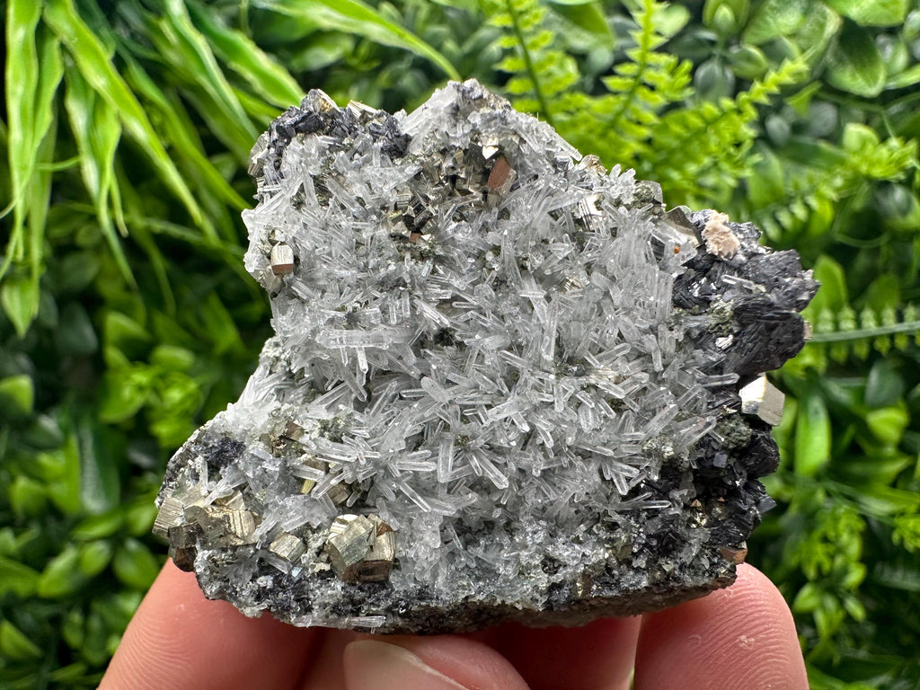 Quartz with Pyrite Crystal: Natural Mineral Specimen, Home Decor