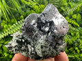 Galena on Sphalerite and Quartz: Borieva Mine Crystal Decor