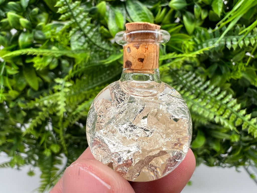 Silver Flakes Specimen Bottle, Home Decor, Souvenir