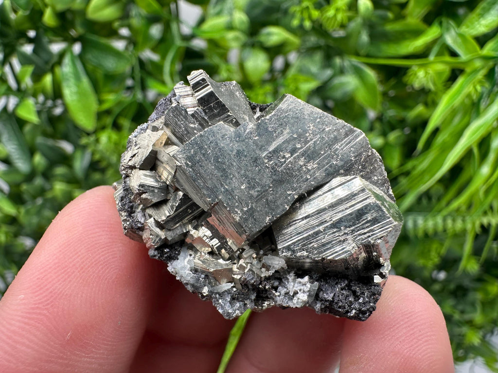 Pyrite on Sphalerite Mineral Specimen, Rare Crystal Decor