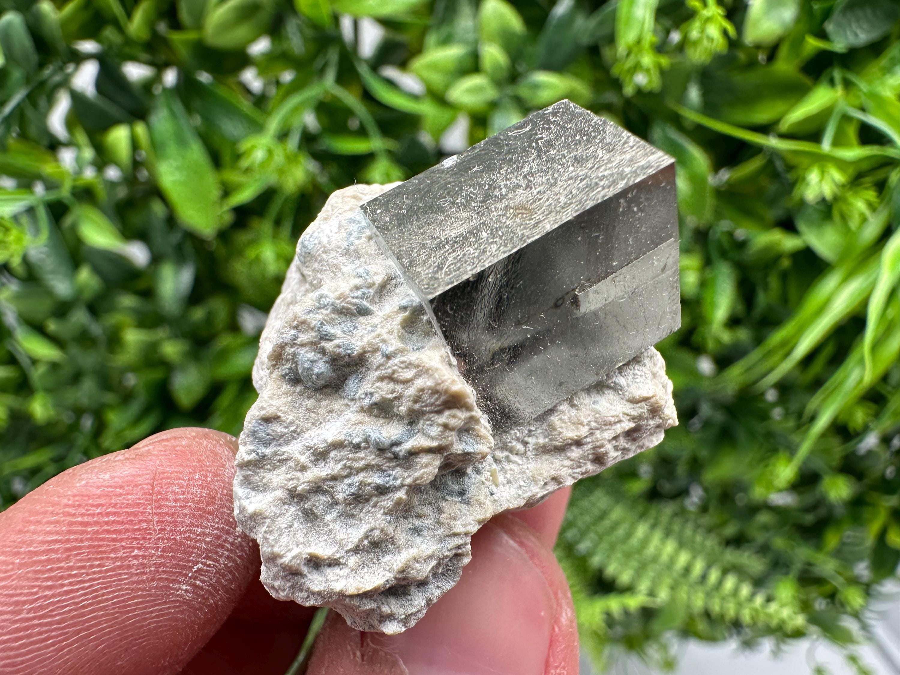 Large Pyrite Cube on Matrix, Navajun Spain, Home Decor Stone