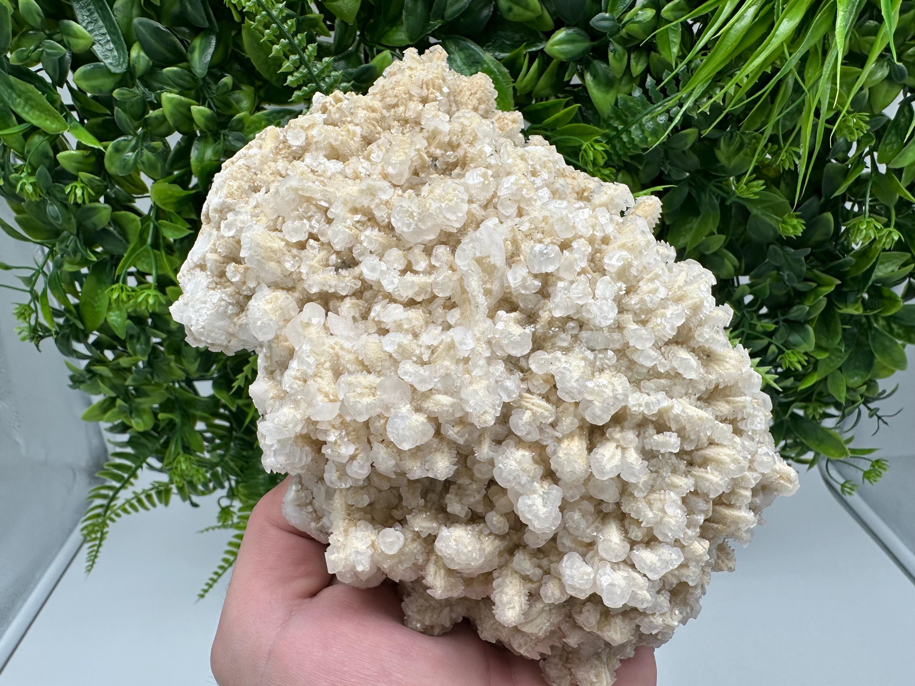 Fluorescent White Quartz Calcite, Krushev Dol Mine Mineral Specimen