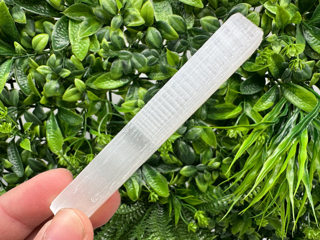 Raw Selenite Wand: Crystal Charging Stick, Healing Crystals