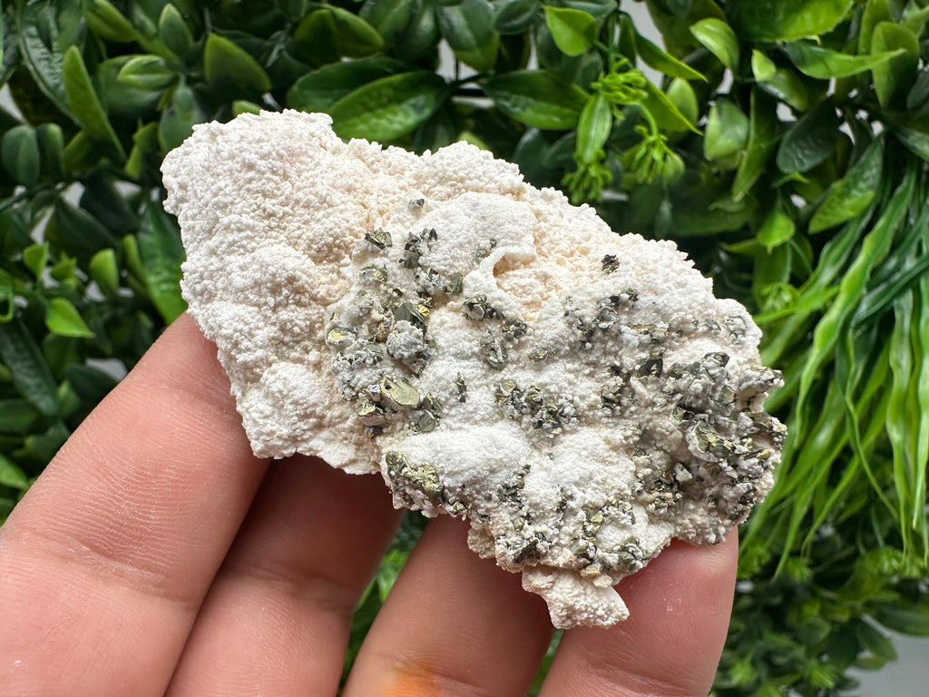 Chalcopyrite on Mangano Calcite: Rare Crystal Mineral Specimen, Bulgaria