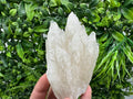Calcite on Green Quartz: Djurcovo Mine, Bulgaria