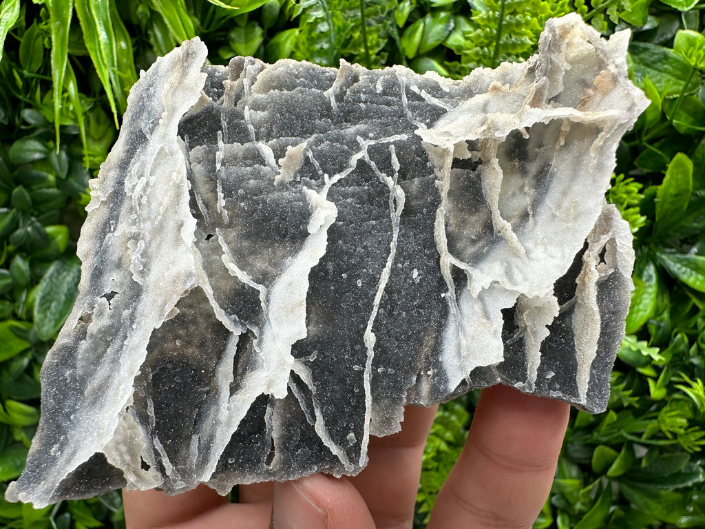 Chlorite Quartz Chalcedony Specimen: Deep Blue Mineral Decor