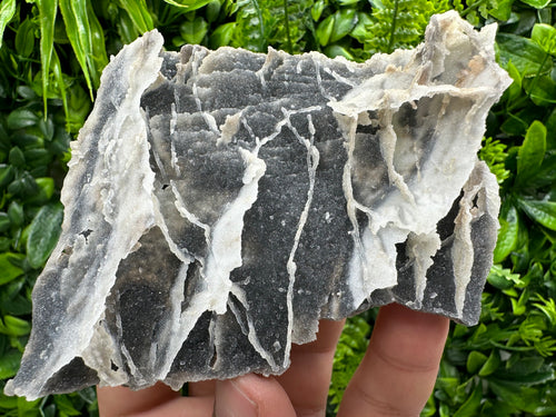 Chlorite Quartz Chalcedony Specimen: Deep Blue Mineral Decor