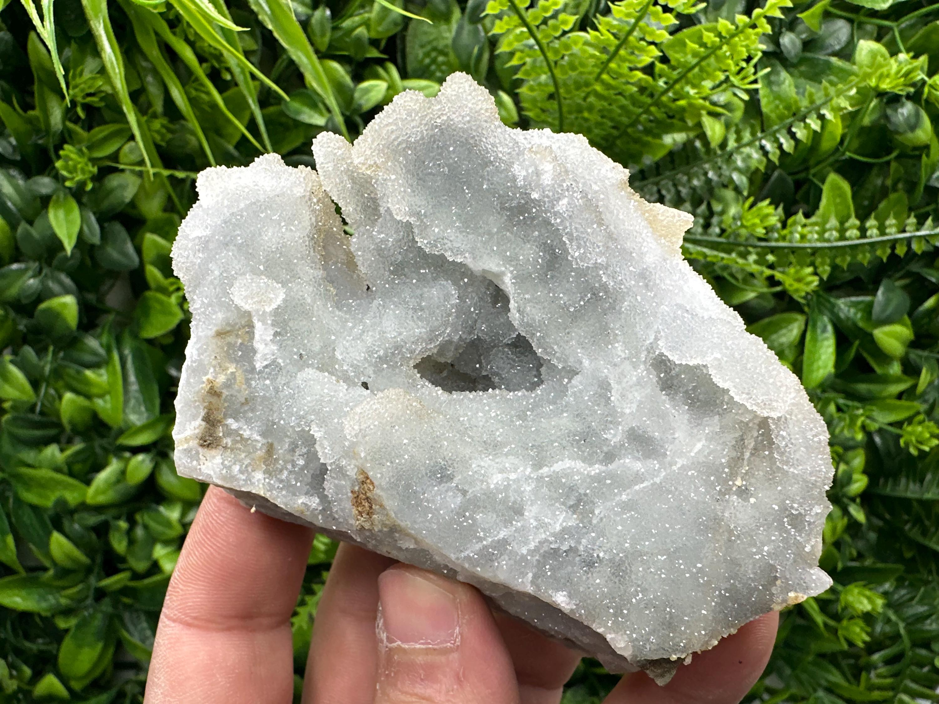 Chlorite Chalcedony Quartz Cluster, Natural Crystal Mineral Specimen