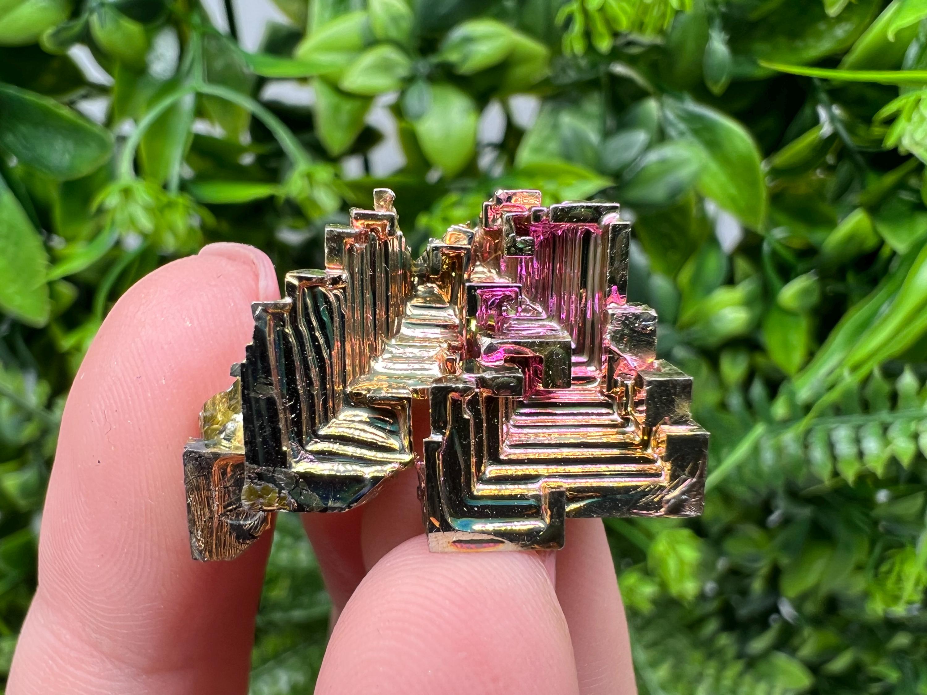 Rainbow Bismuth Crystal: Rare Gemstone Specimen, 13 grams