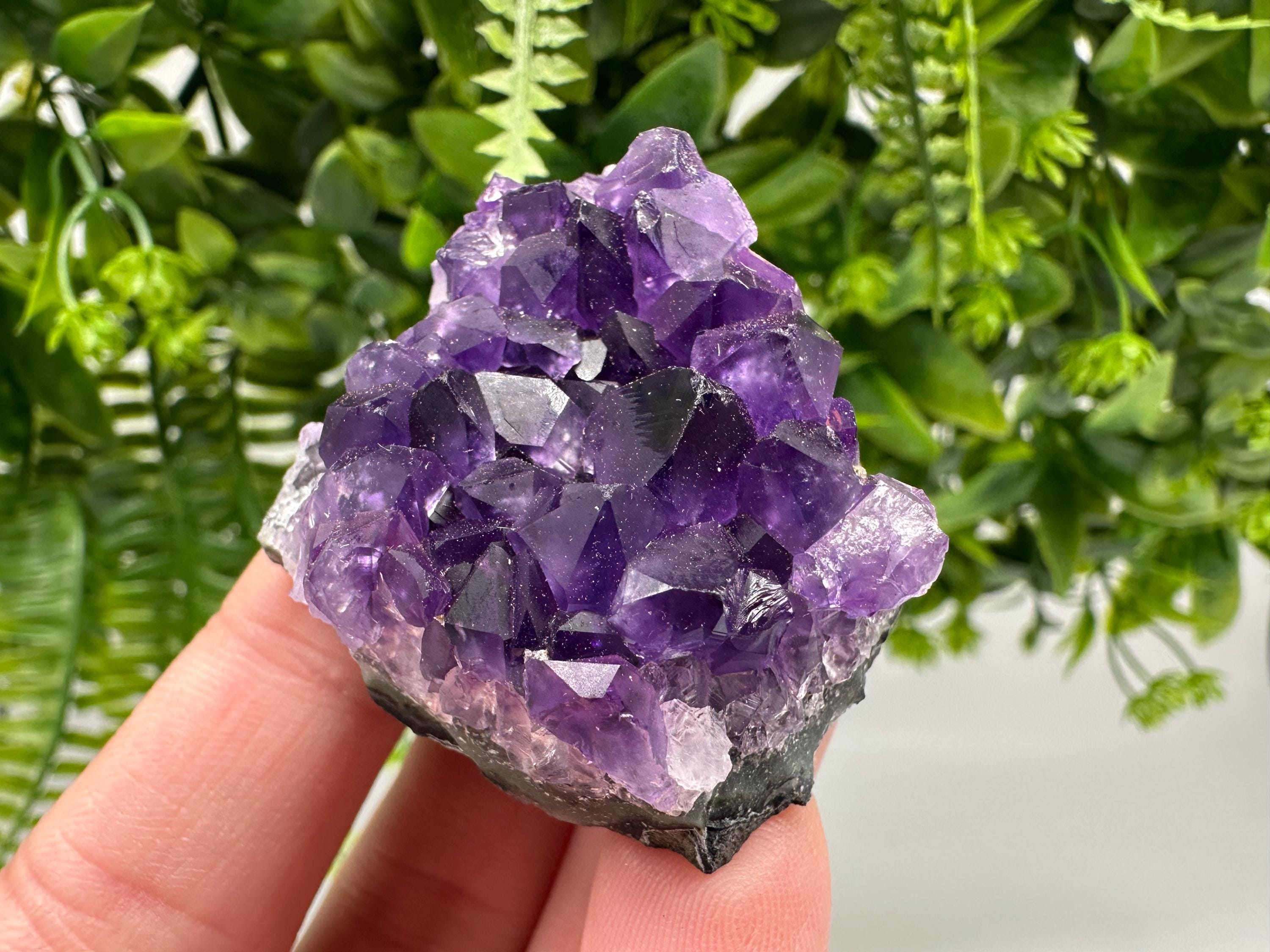 Uruguay Amethyst Crystal: Purple Quartz Home Decor, Energy Stone