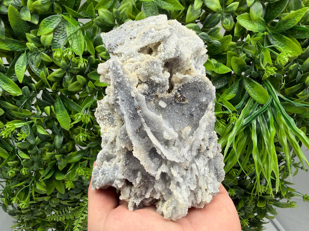 Chalcedony Quartz Cluster with Chlorite - Bulgaria Mineral Specimen