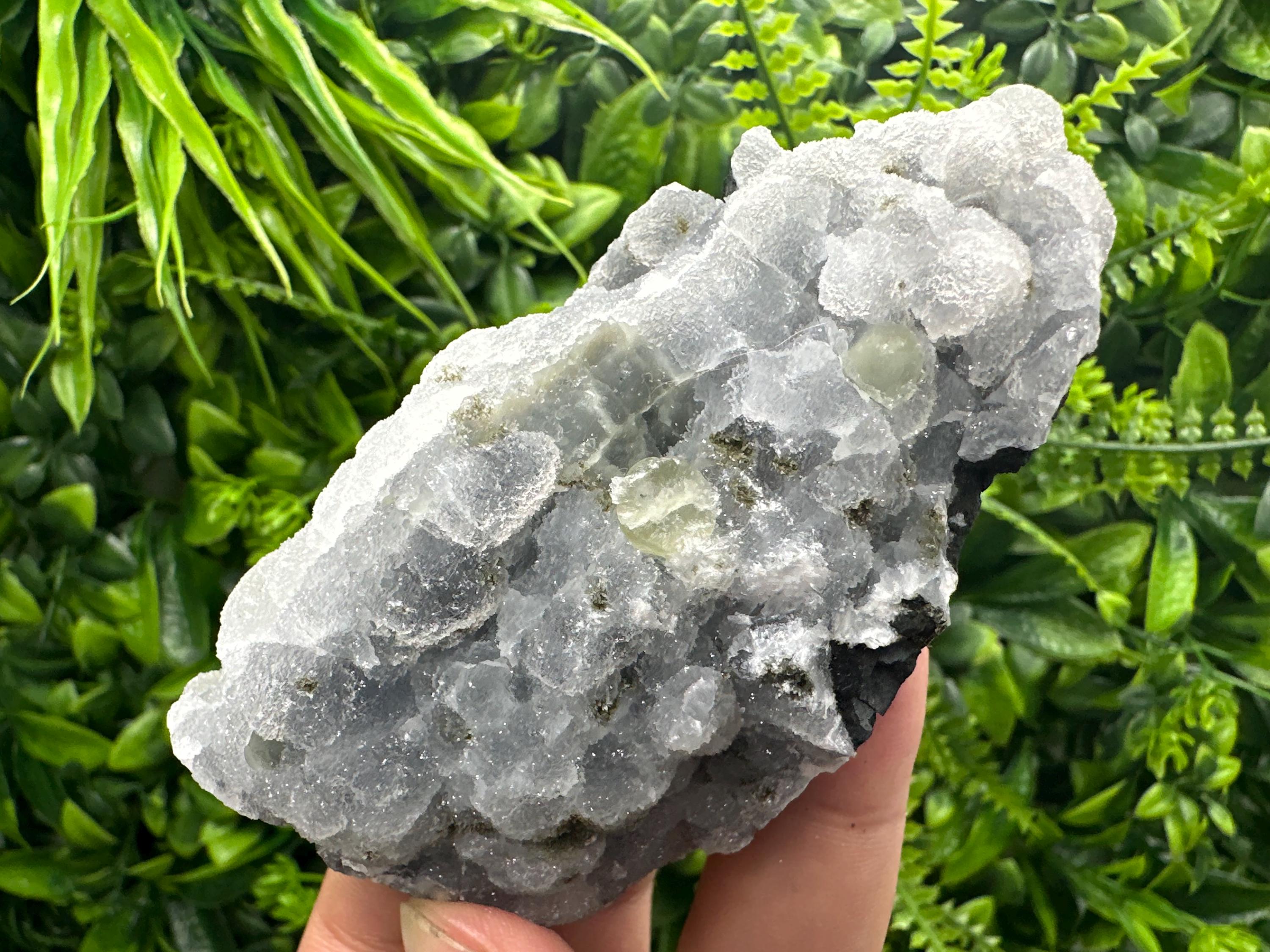 Natural Chalcedony Specimen: India Crystal Mineral, Home Decor