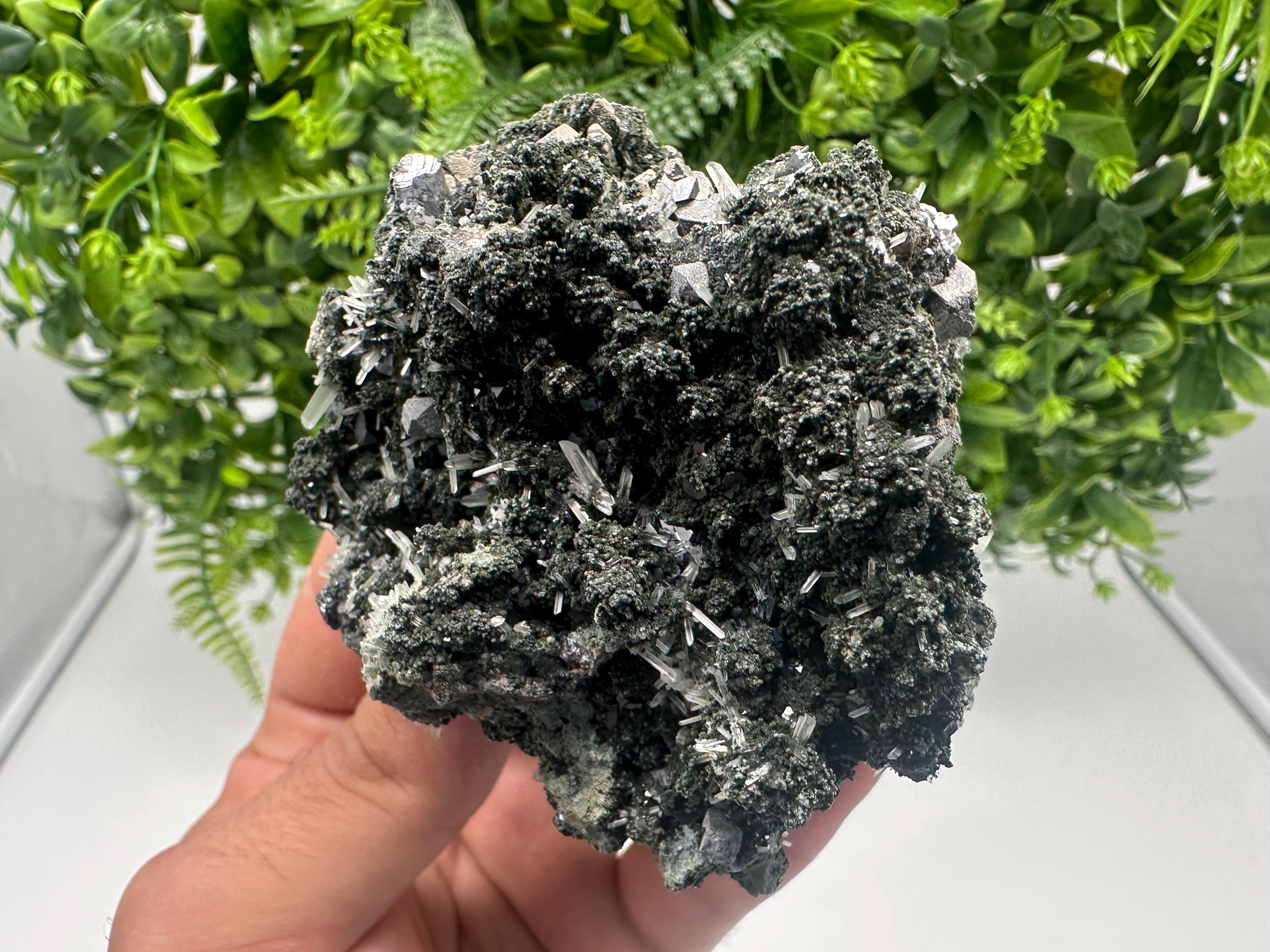 Wonderful Quartz white Chlorite and Calcite from Borieva mine,Bulgaria,natural,collection mineral specimen,home decor stone,collectible's