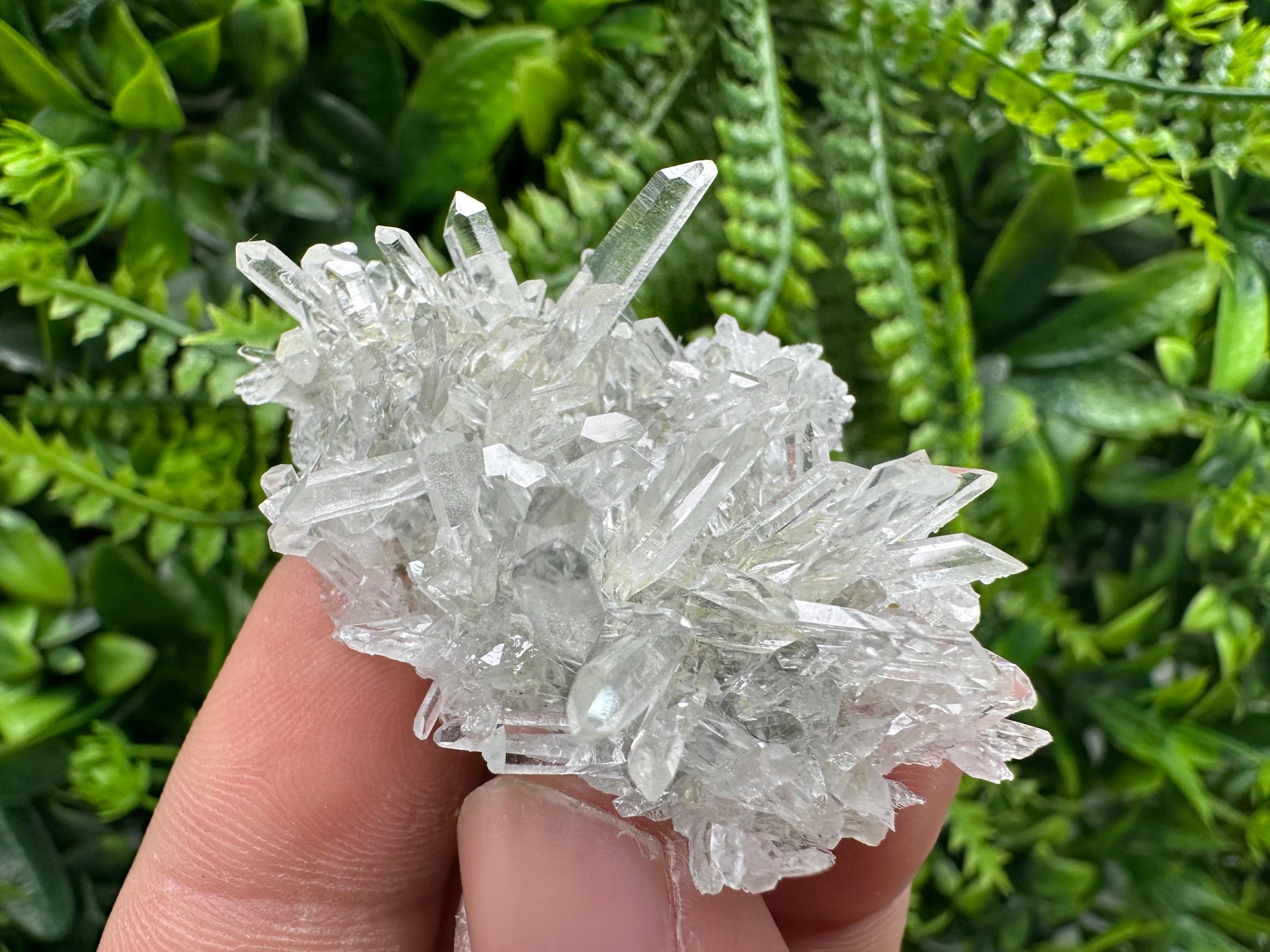 Transparent Quartz Cluster, Borieva Mine Mineral Specimen, Home Decor