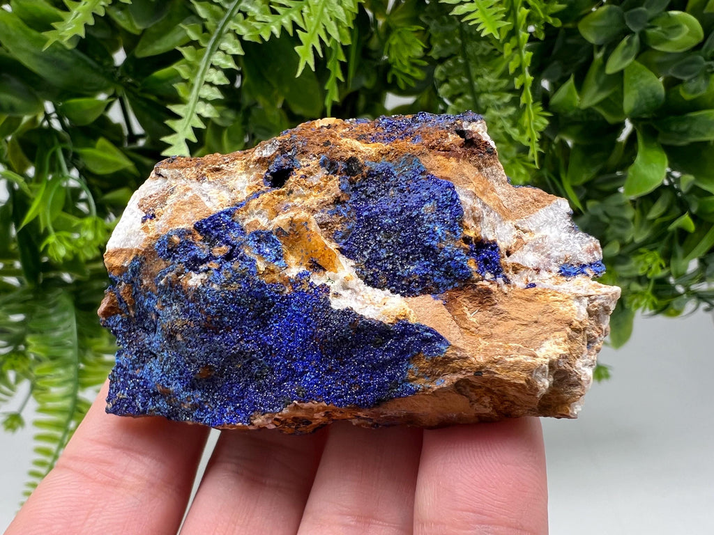 Azurite Malachite Mineral Specimen: Moroccan Blue-Green Crystal, Collector Stone