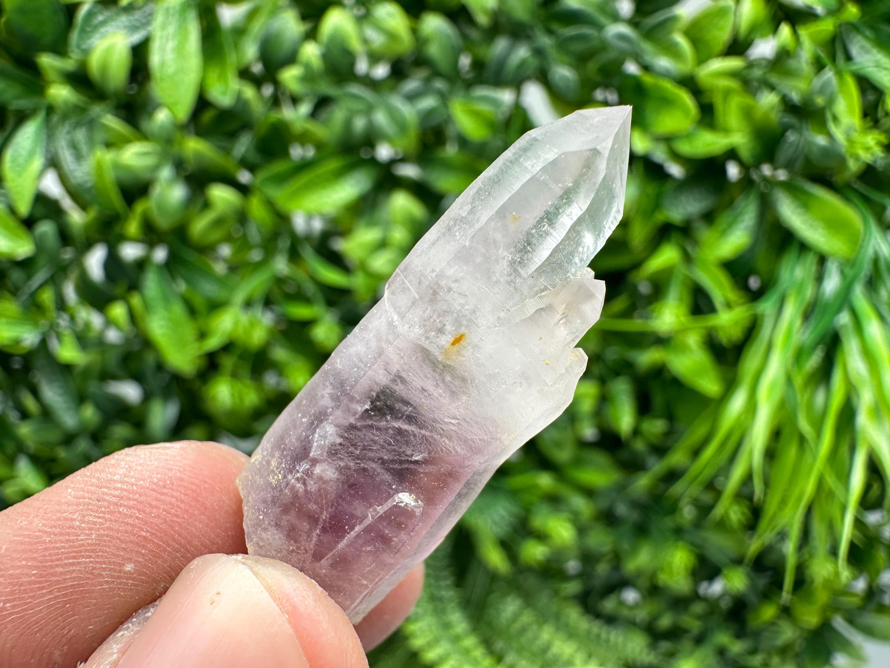 Amethyst Phantom Crystal with Cerussite - Madjarovo Mine, Bulgaria