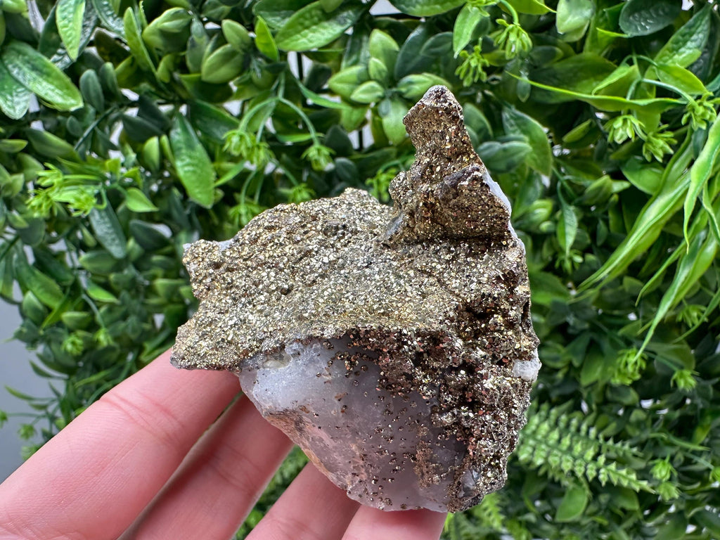 Marcasite Cluster on Chalcedony, Bulgaria Mineral Specimen