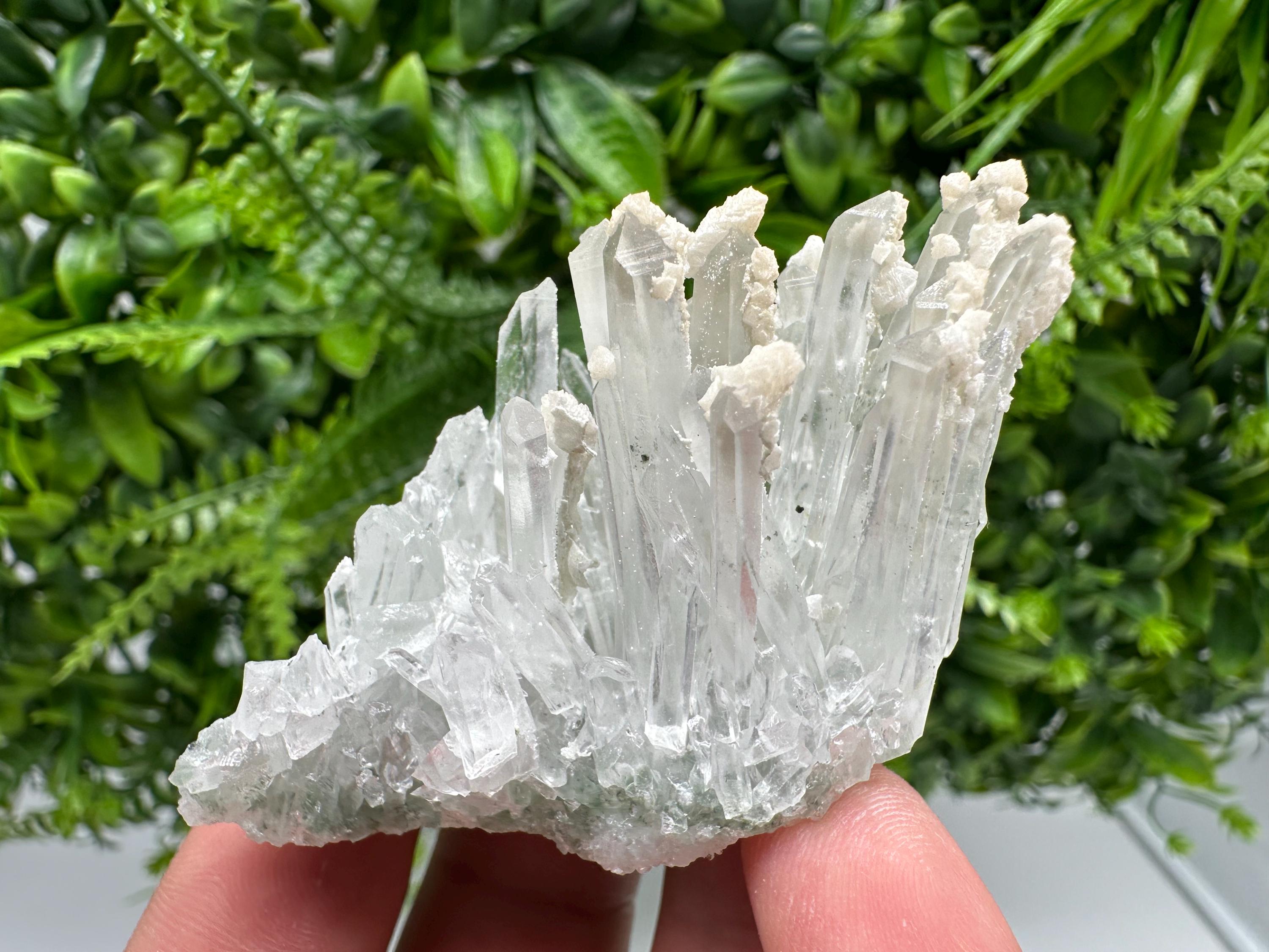 Transparent Quartz with Calcite: Krushev Dol Mine, Bulgaria