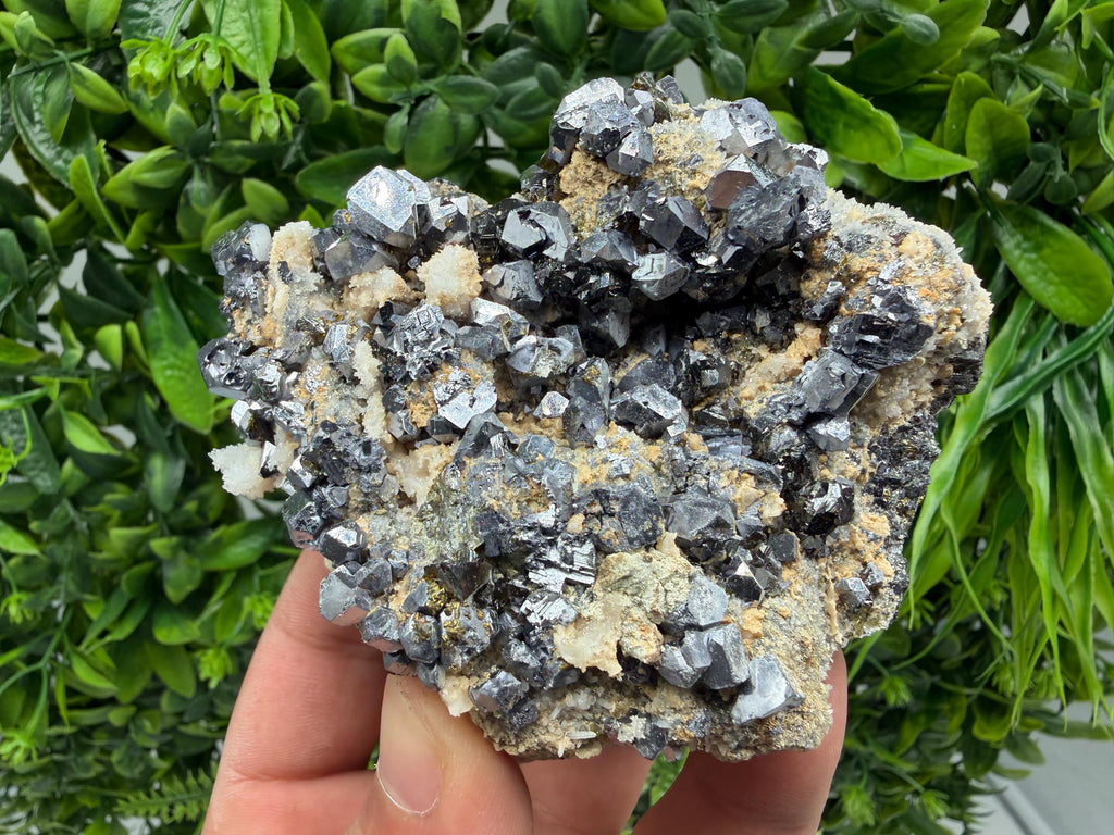 Sphalerite Cleiopfane on Quartz Mineral Specimen, Krushev Dol Mine, Bulgaria Home Decor Stone
