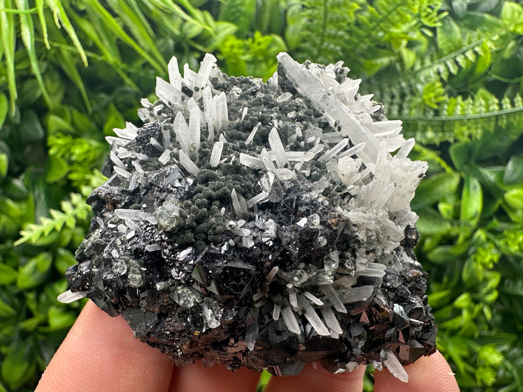 Quartz with Calcite and Chlorite: Borieva Mine, Bulgaria
