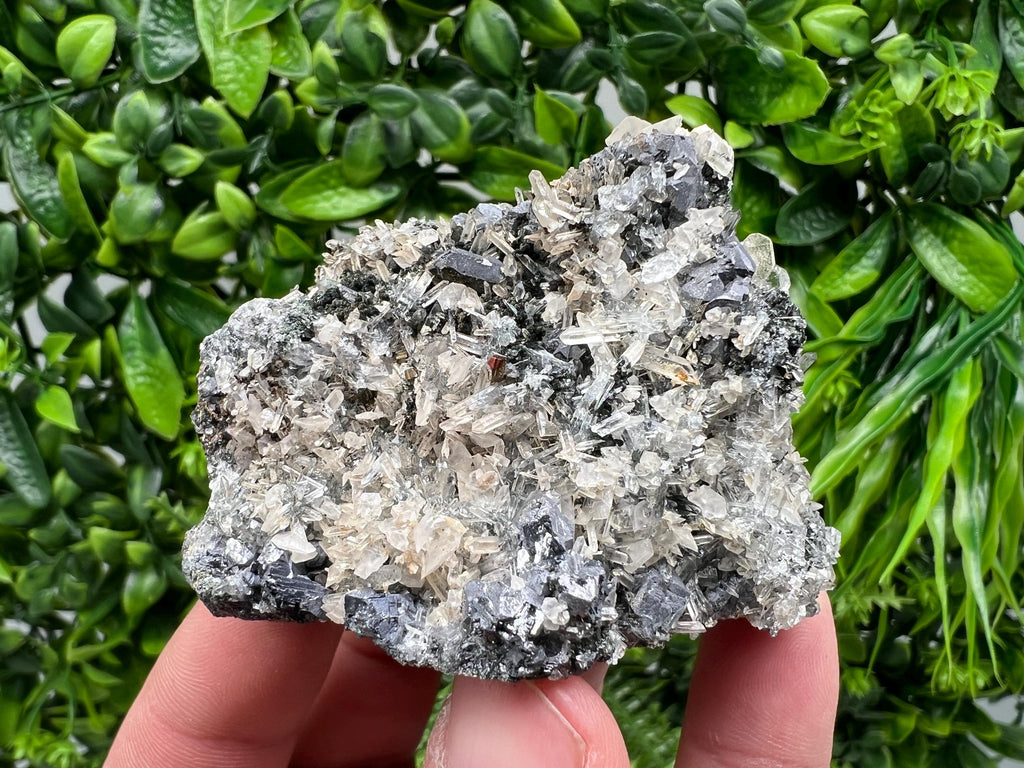 Galena Chalcopyrite on Calcite and Quartz, Bulgaria Mineral Specimen